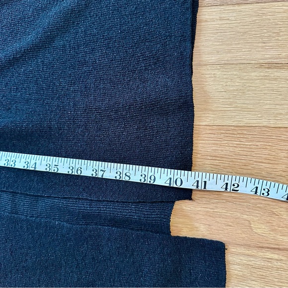 Eileen Fisher - Linen Ribbed Long Cardigan, Black - Picture 10 of 11